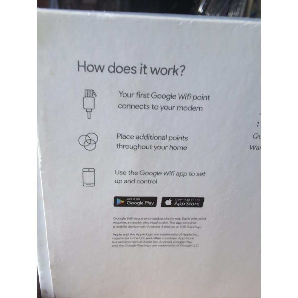 Google WiFi System Whole Home Mesh Router -‎ 3 Pack (Open Box) - Picture 13 of 16